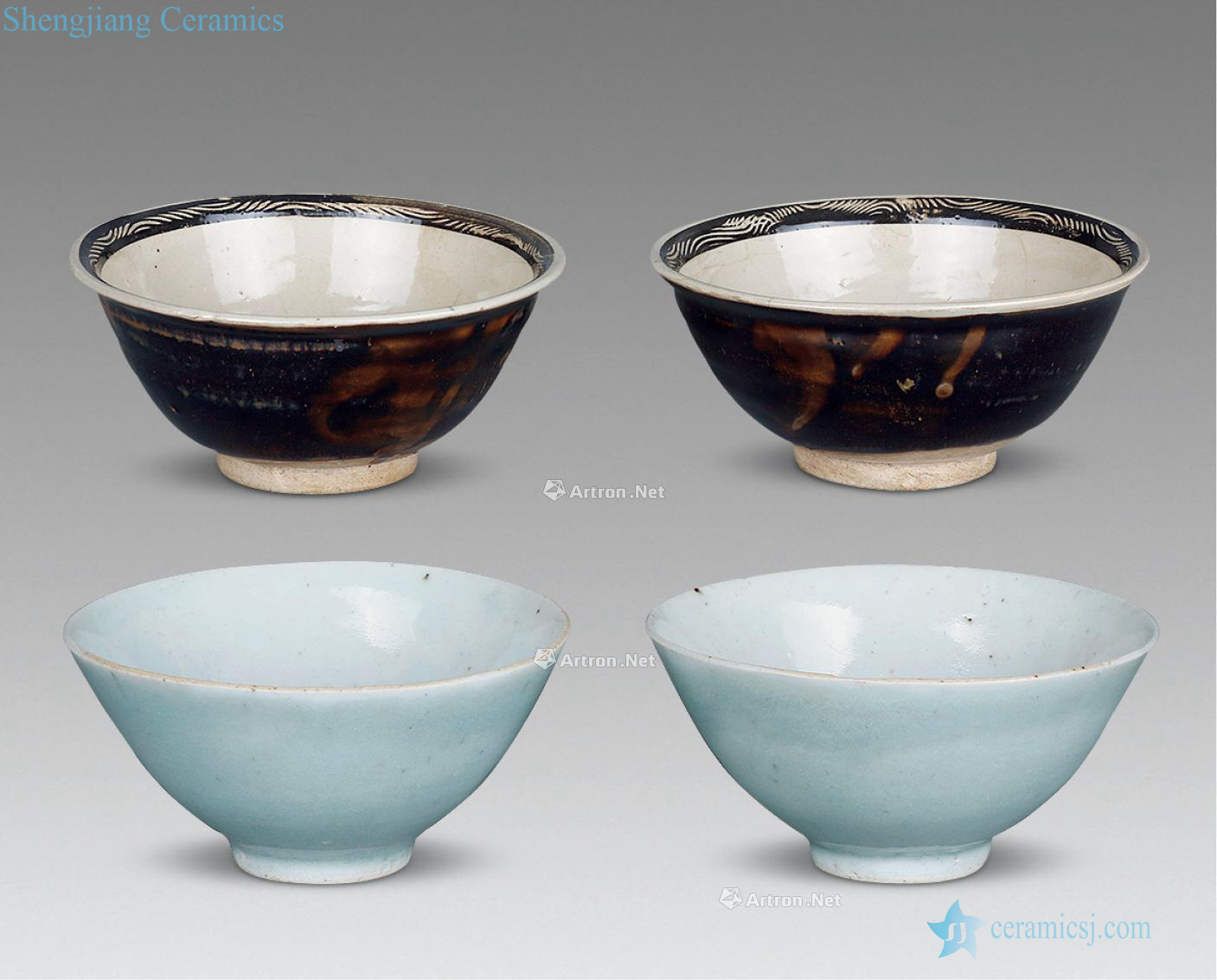 One bowl of Ming and qing dynasties (four pieces)
