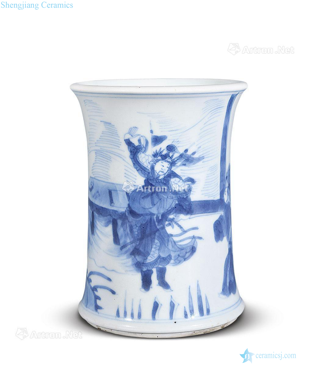 The qing emperor kangxi loins character lines to brush pot