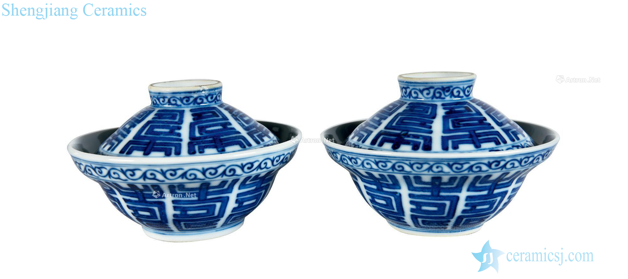 In late qing dynasty Blue and white life of word tureen (a)