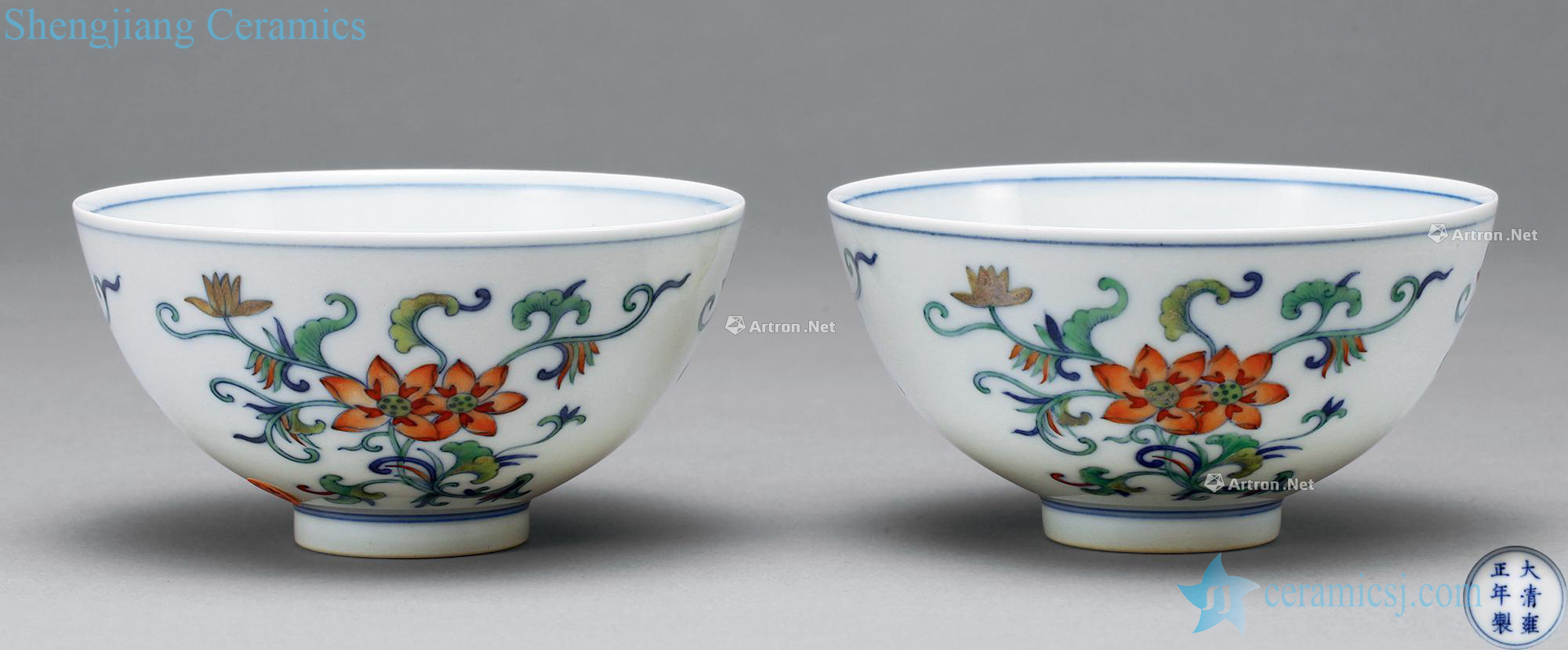 Qing yongzheng bucket color flower bowl (2)
