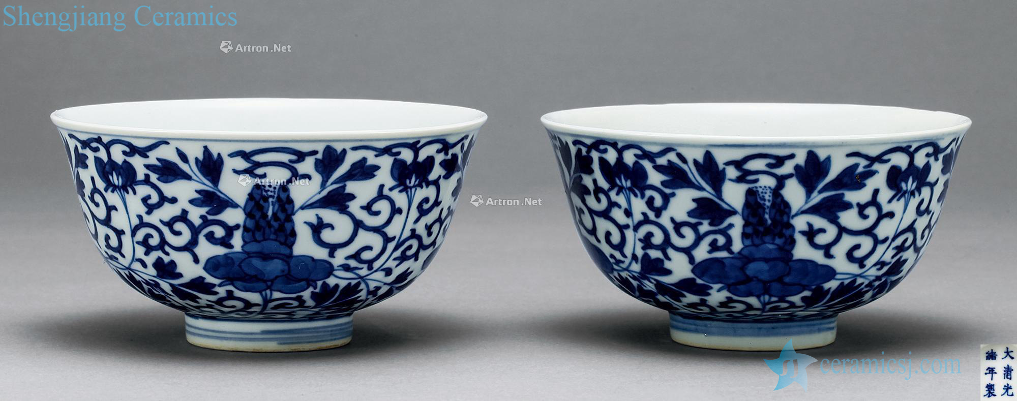 Qing guangxu Blue and white flower bowl (2)