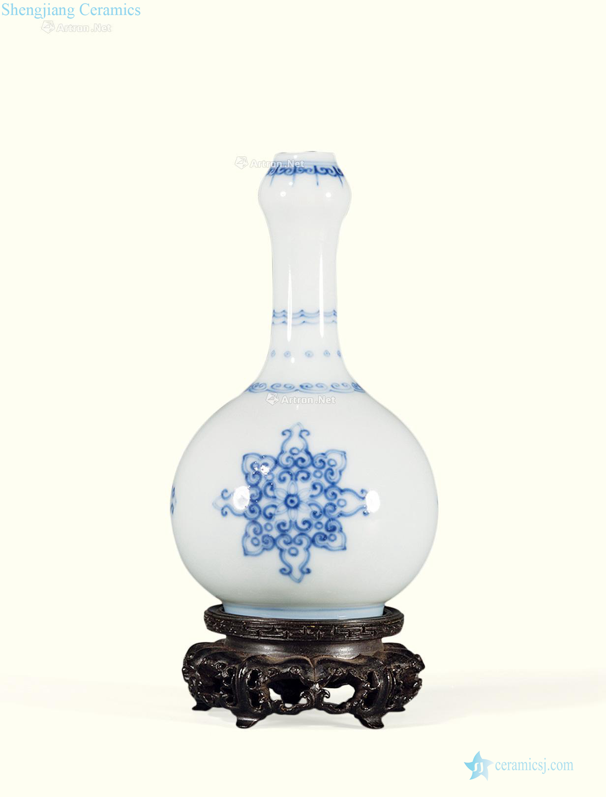 Qing yongzheng blueness spends garlic bottles