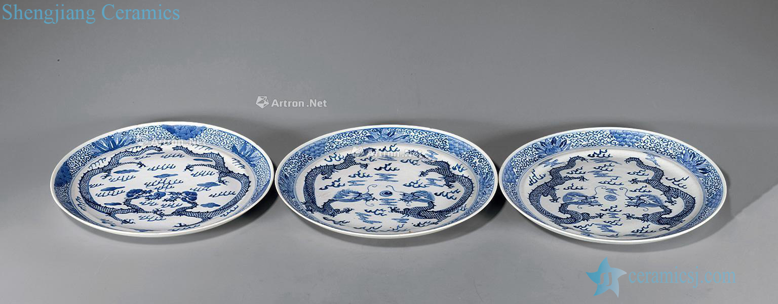 Qing guangxu dragon plate (three)