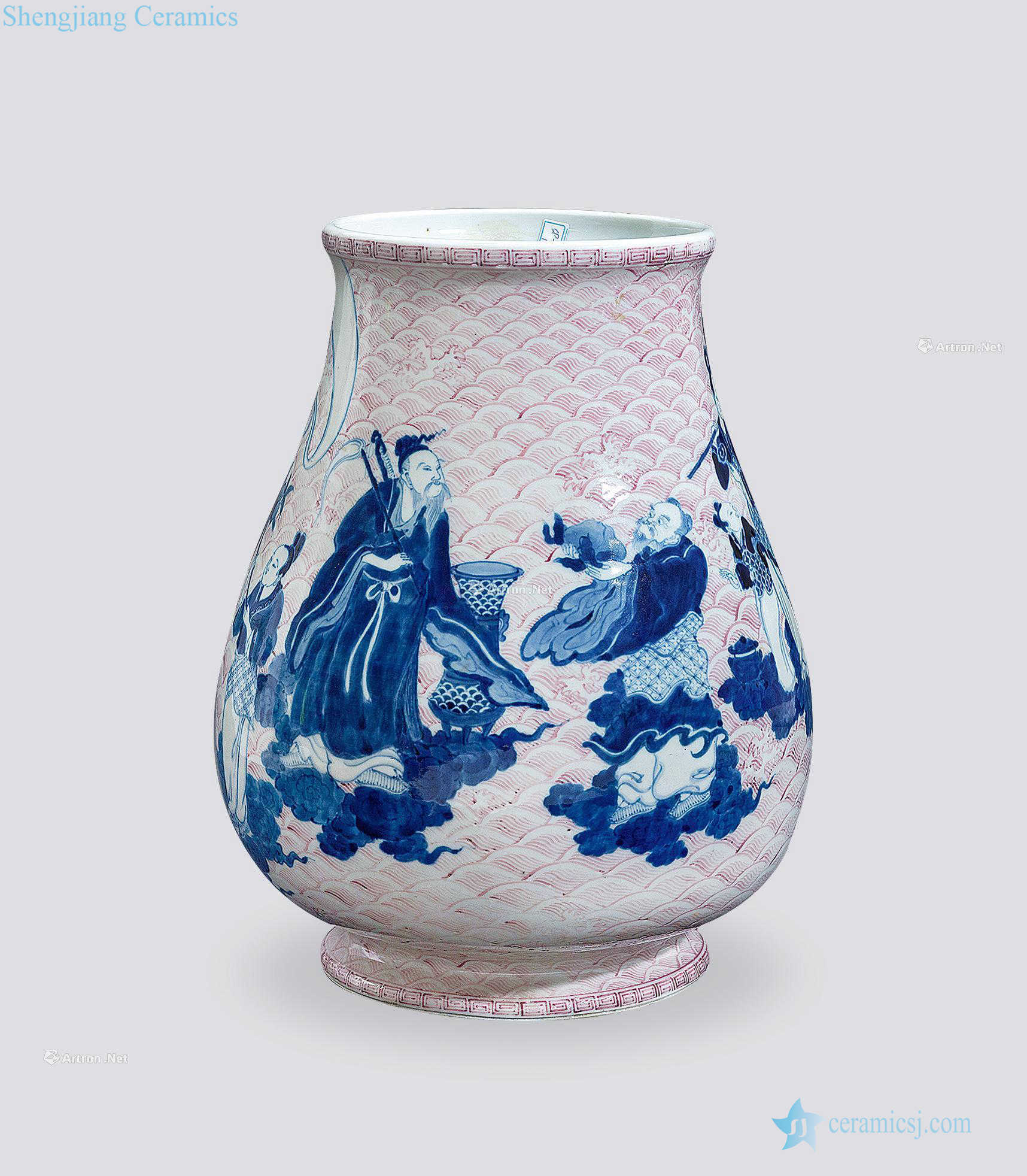 Qing dynasty blue-and-white youligong ensemble