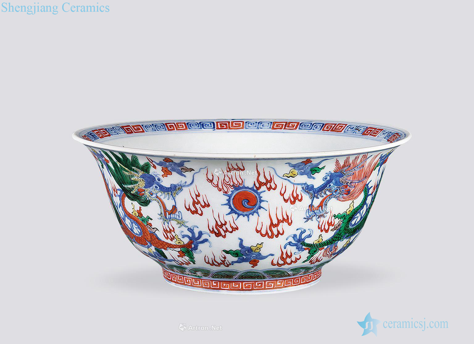 The qing emperor kangxi Five dragon grain bowl