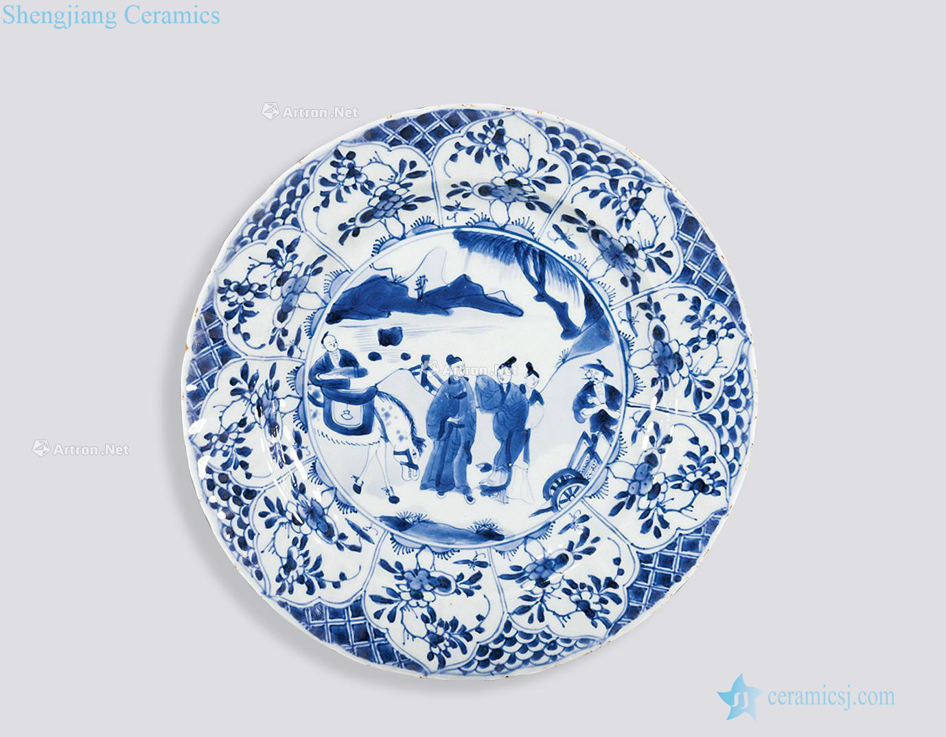 The qing emperor kangxi Blue and white west chamber plate