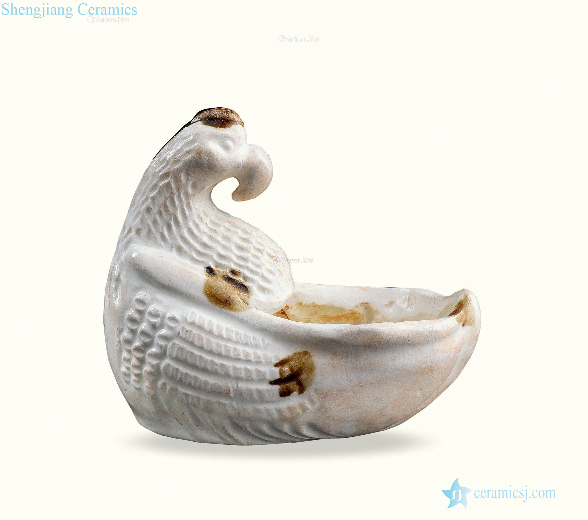 Tang white glaze stipple parrot cup