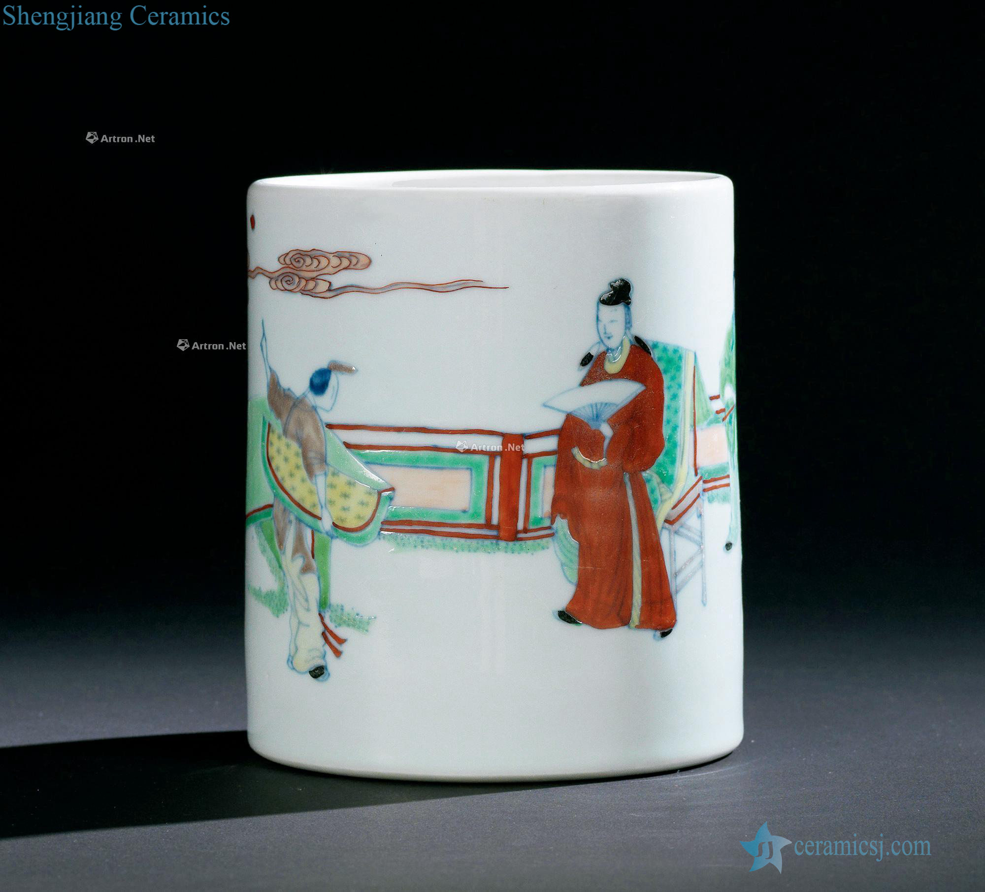 The qing emperor kangxi bucket up promotion pattern brush pot