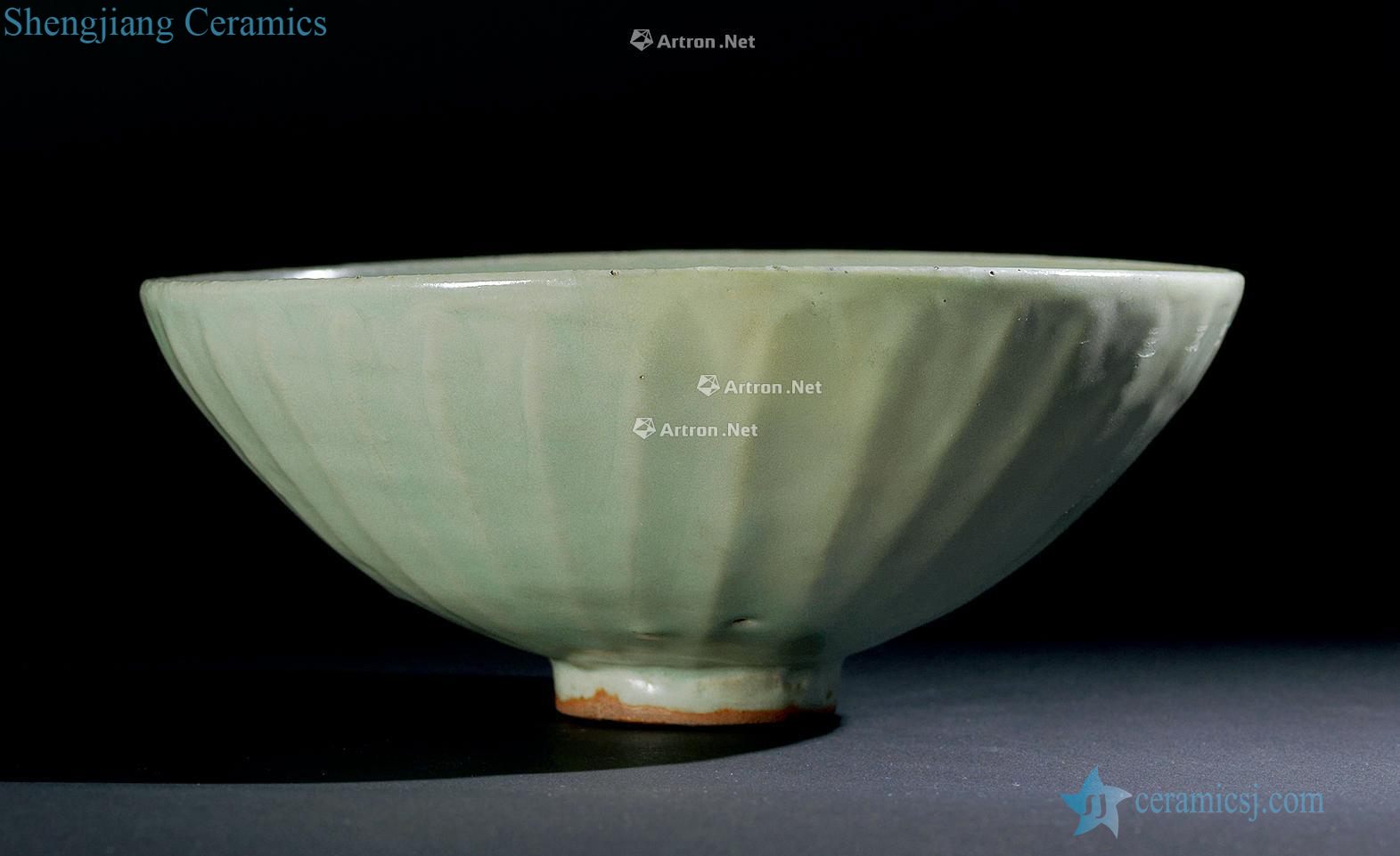 Ming before Longquan celadon lotus-shaped bowl