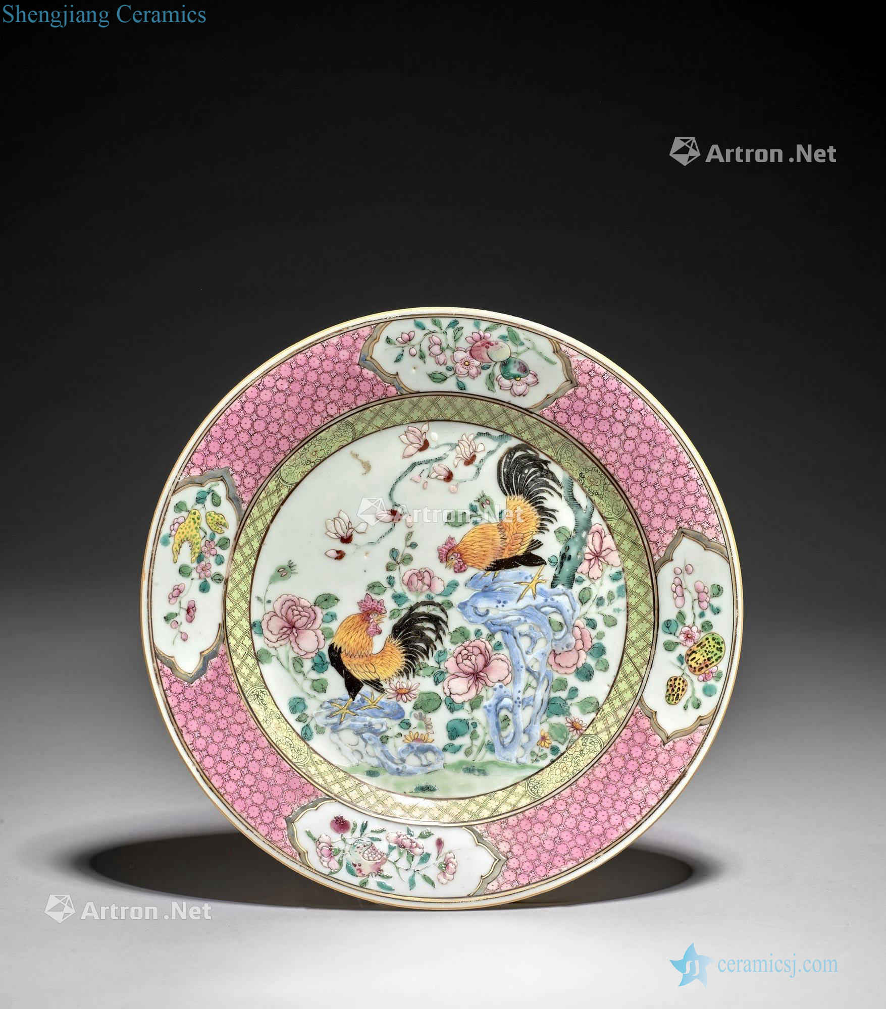 China, the Qing dynasty, 18 th century A famille rose porcelain plate