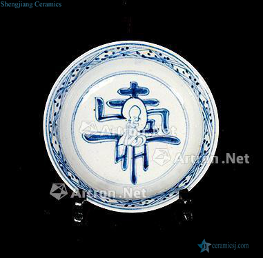 In the qing dynasty Blue and white life of tray