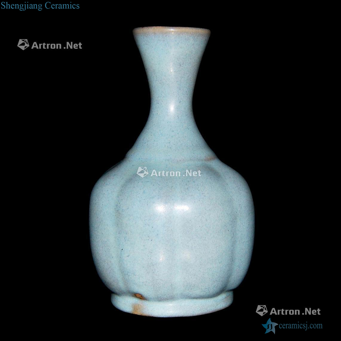 Song powder blue glaze melon leng