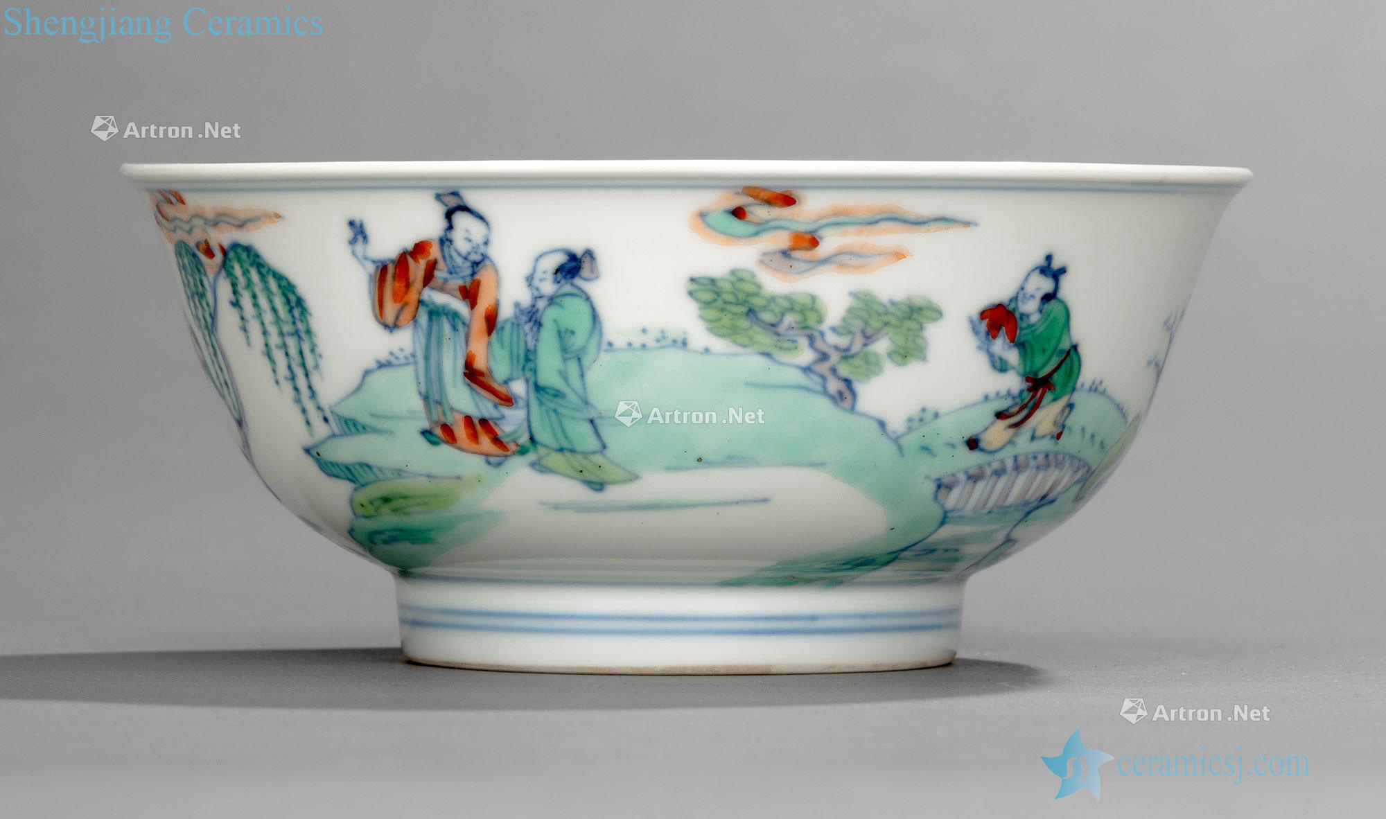 Qing yongzheng rare fine palace bucket Gao Shitu bowl