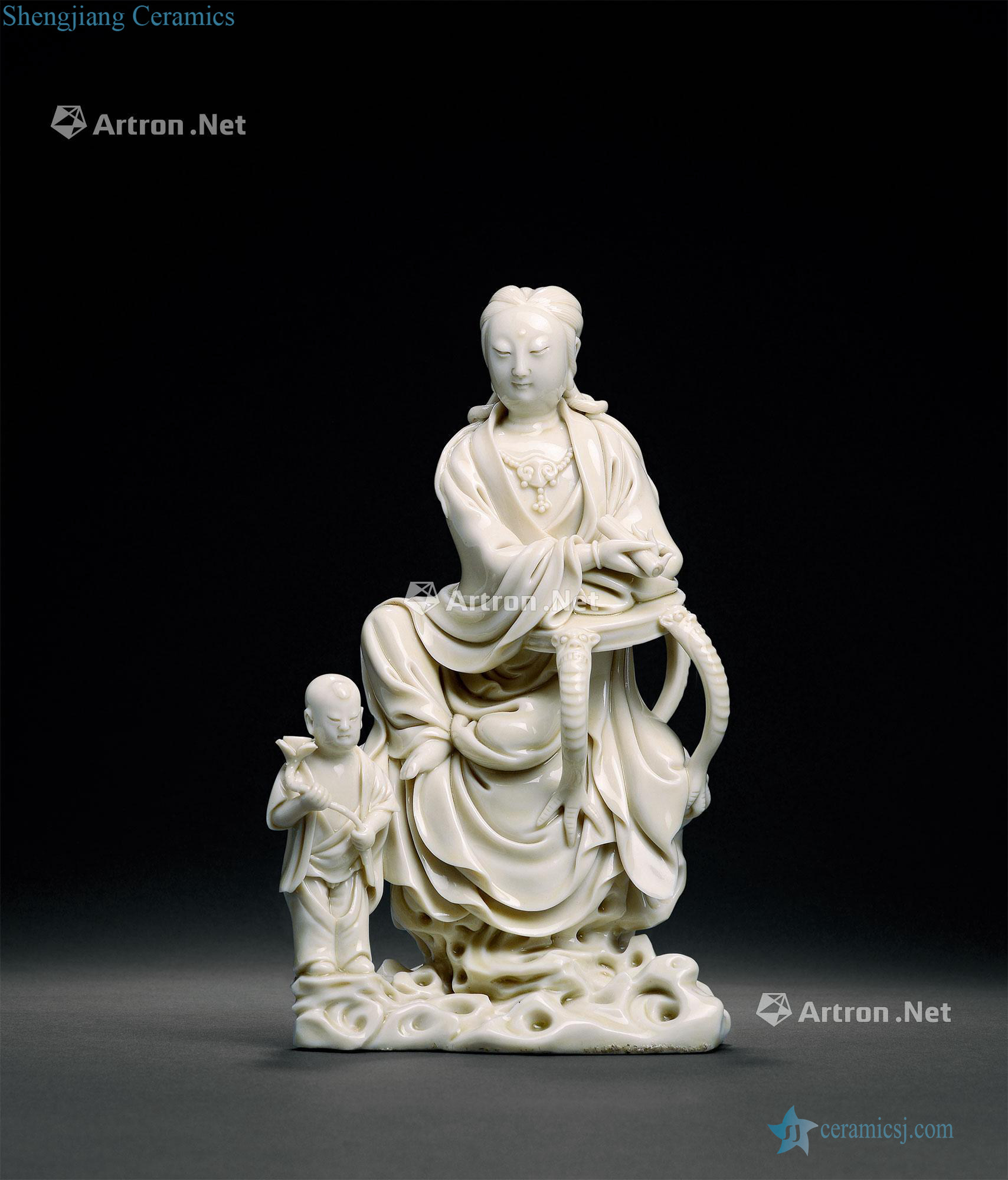 Ming dehua kiln craft guan Yin