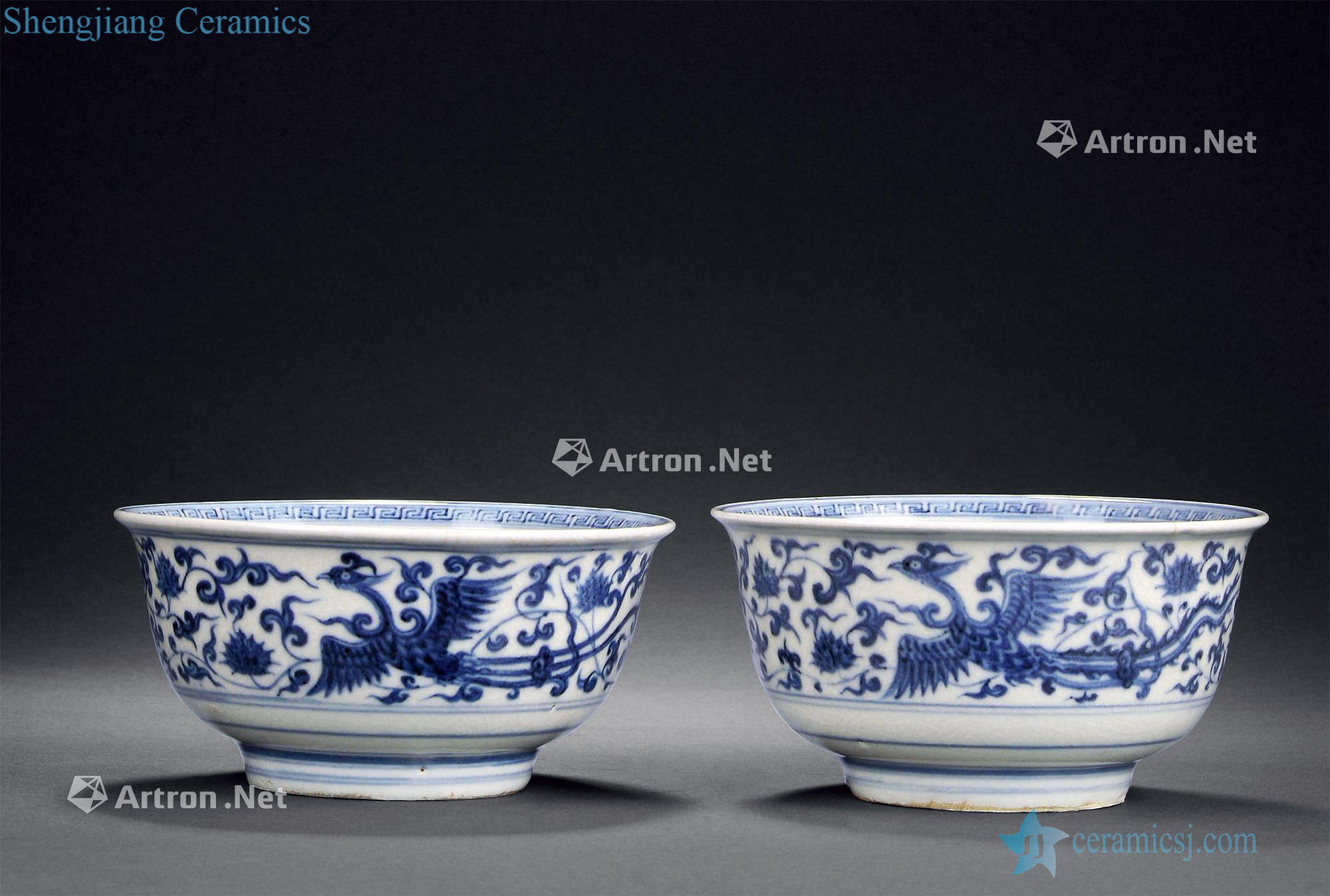 Ming blank period Blue and white chicken wear pattern bowl (a)