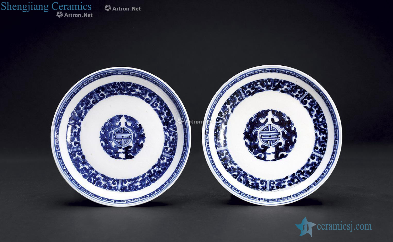 qing Blue and white dragon plate (2)