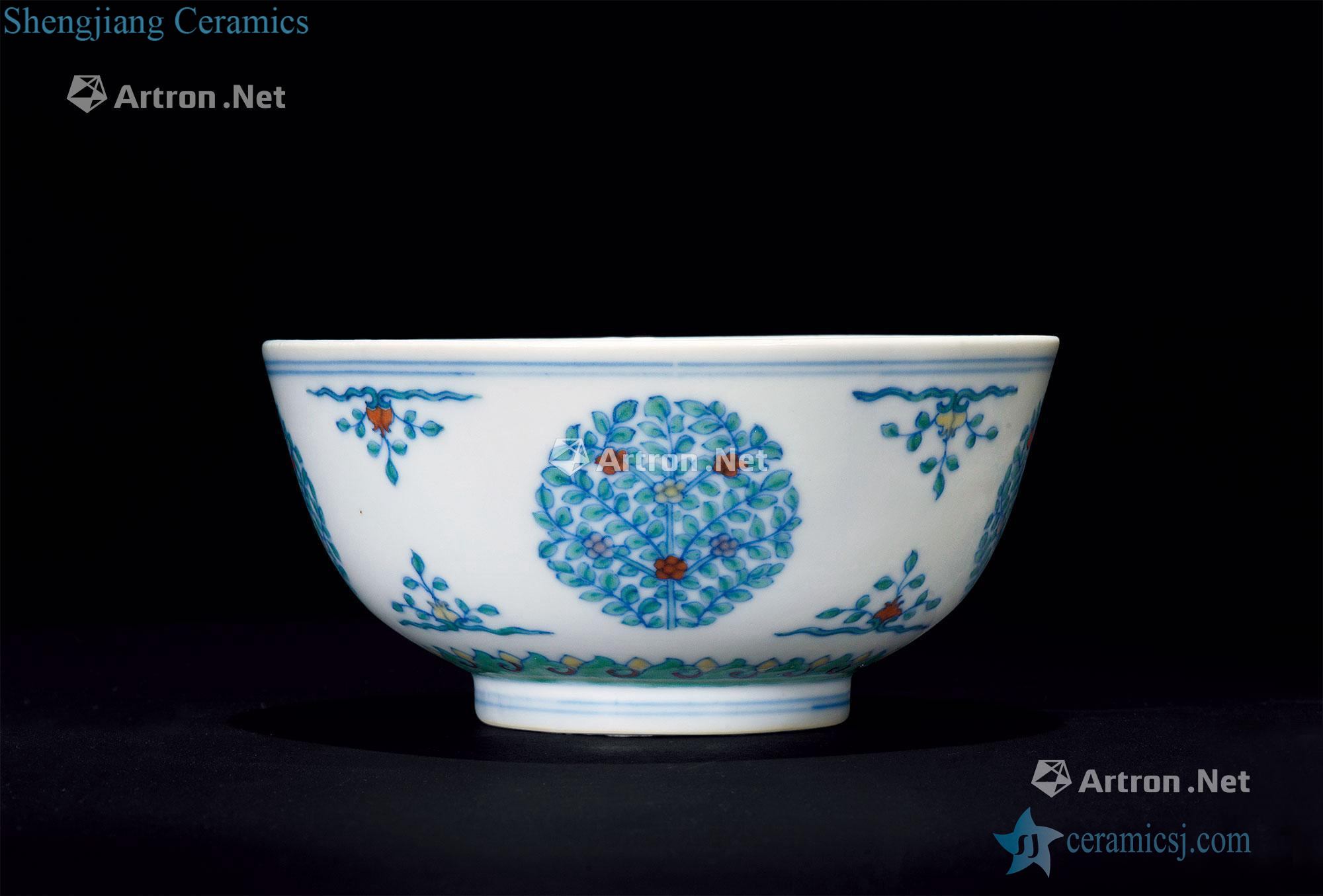 Qing yongzheng dou CaiTuan pattern pier bowl