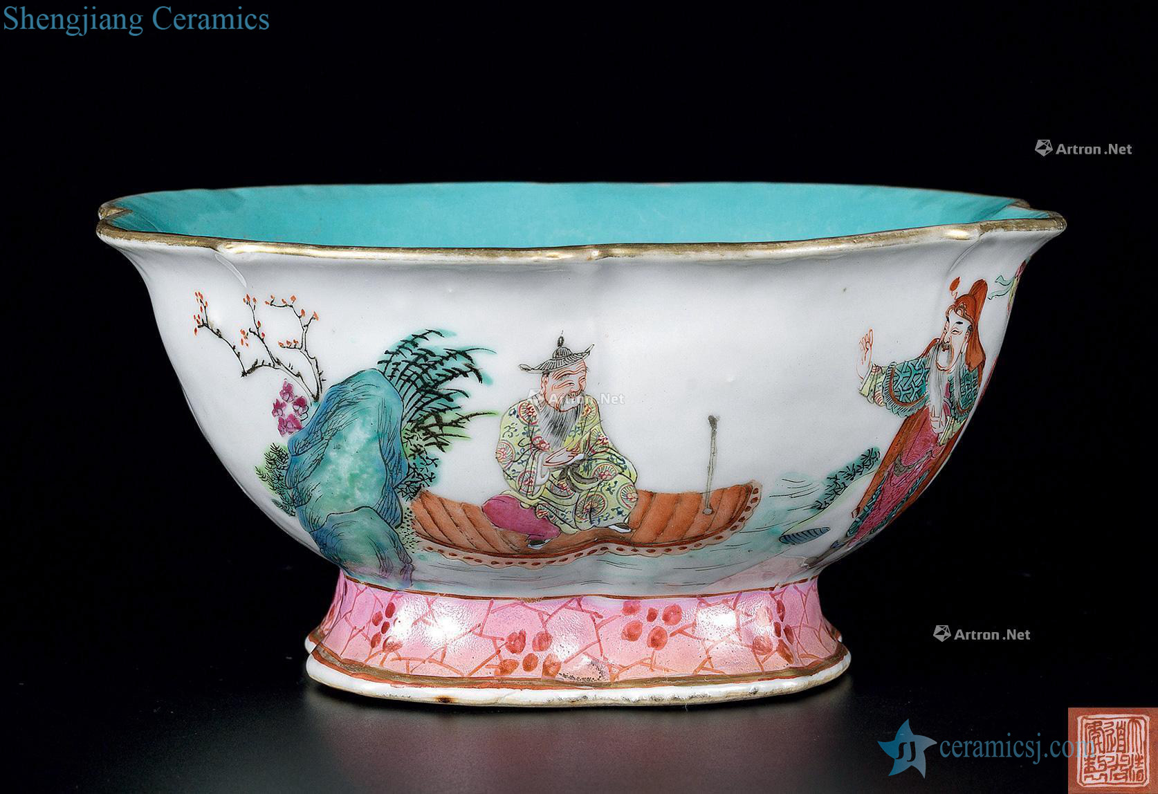 Stories of clear light pastel flower mouth bowl