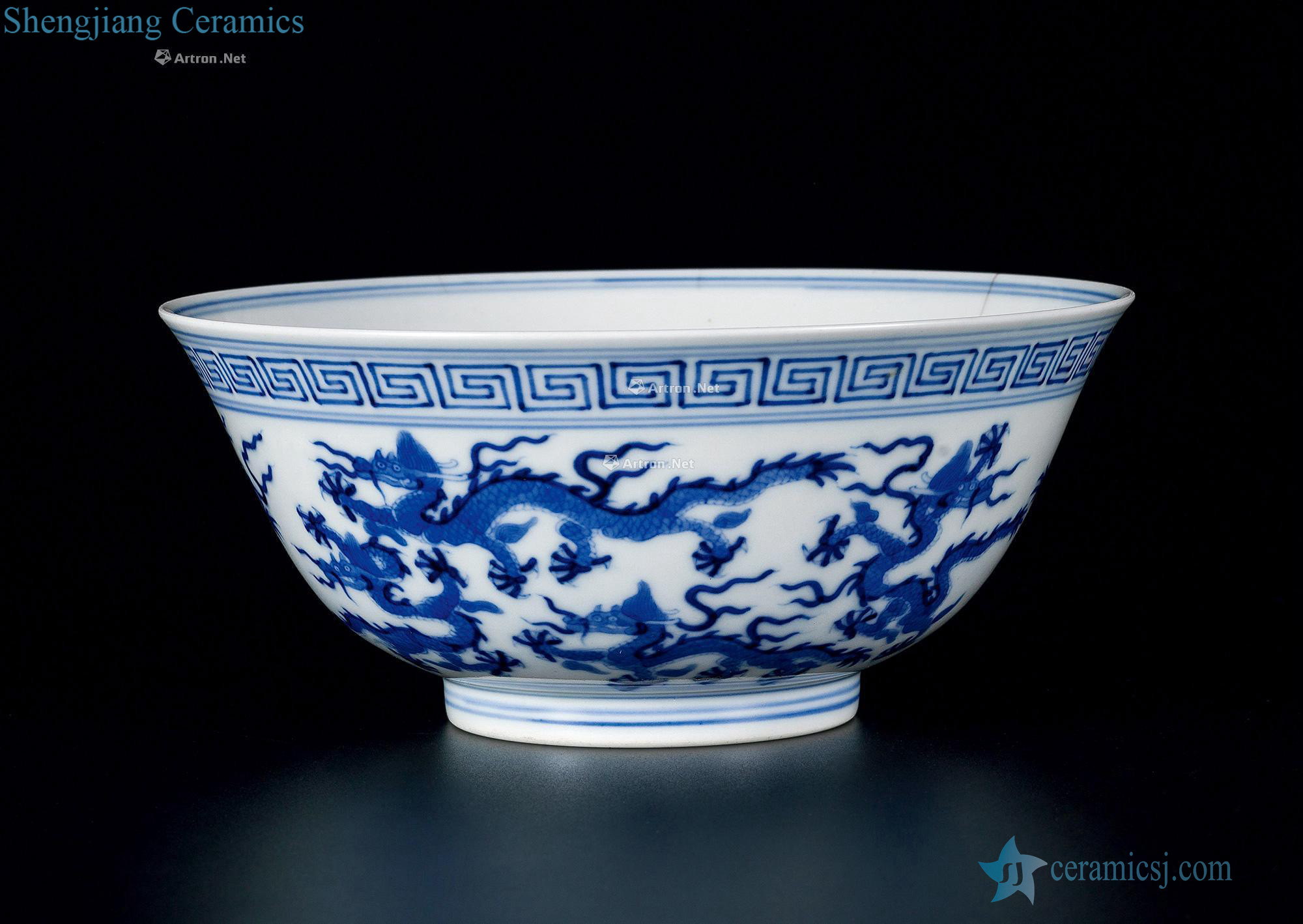 The qing emperor kangxi Blue and white green-splashed bowls, Kowloon