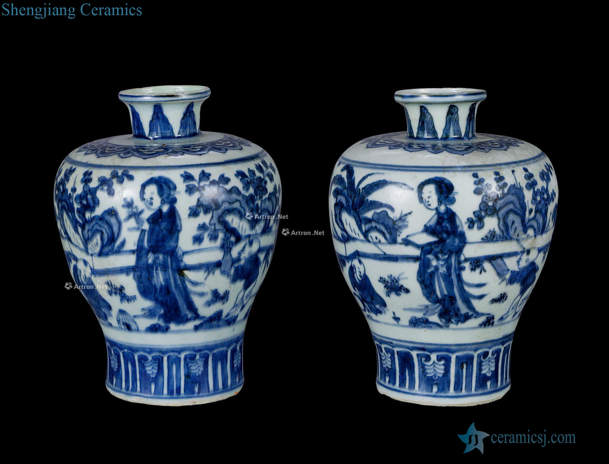 In the Ming dynasty Character mei bottle to (a)