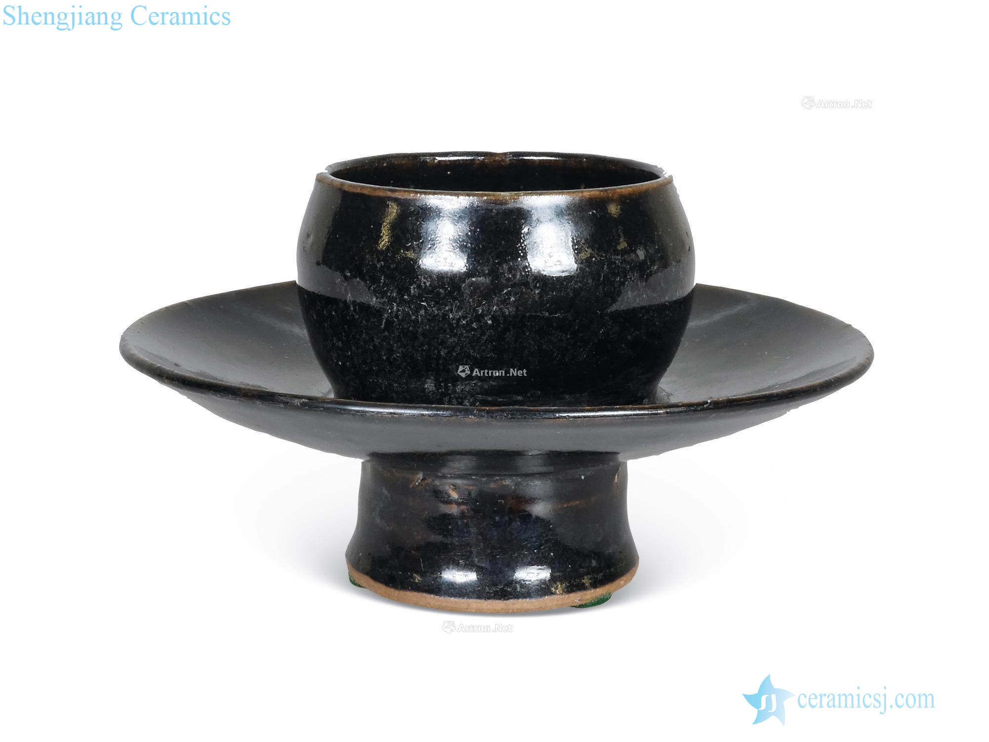 The song dynasty Yao state black glaze lamp
