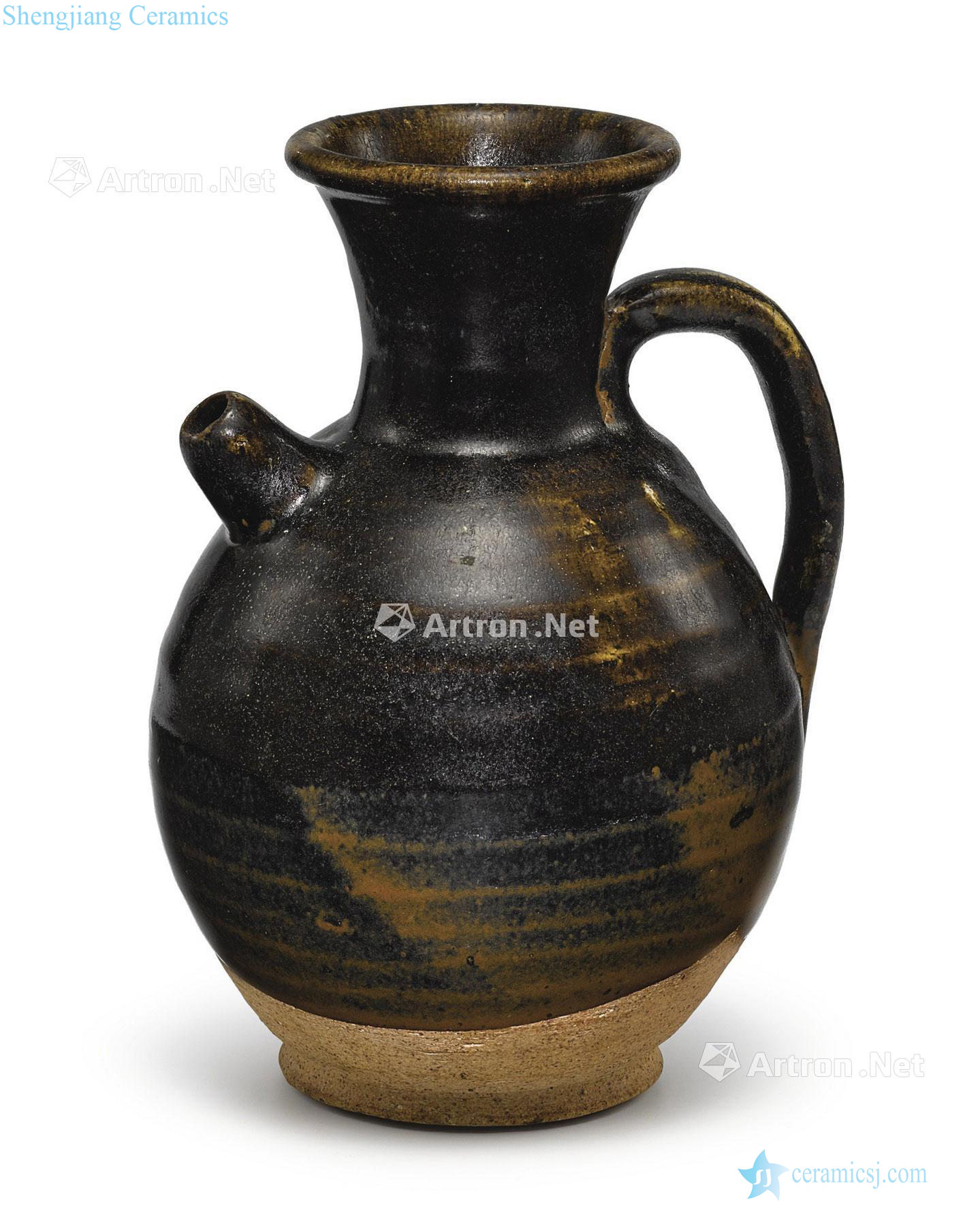 The song dynasty Henan black glazed ewer