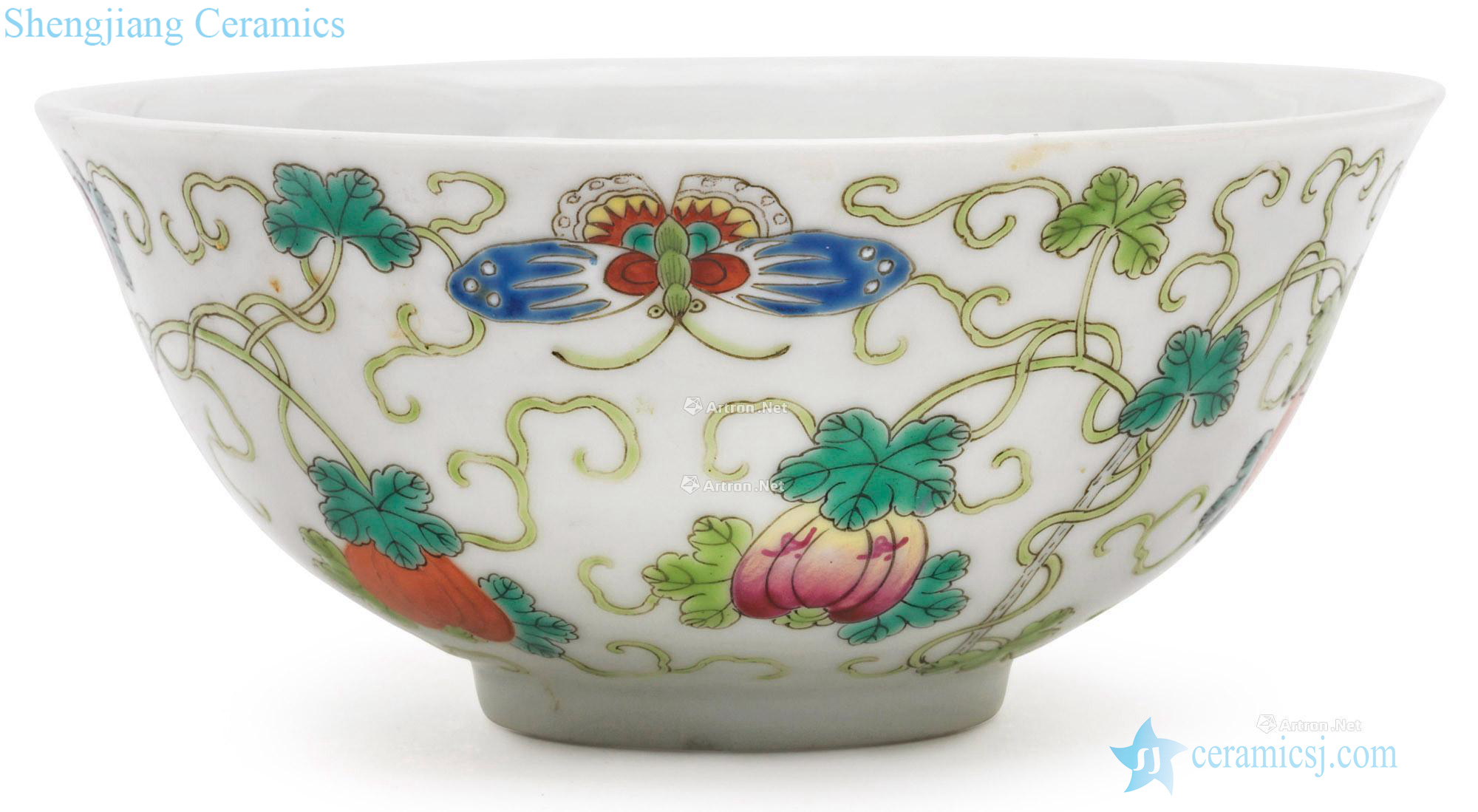 Pastel reign of qing emperor guangxu alum red color is the flourishing of descendants of the bowl