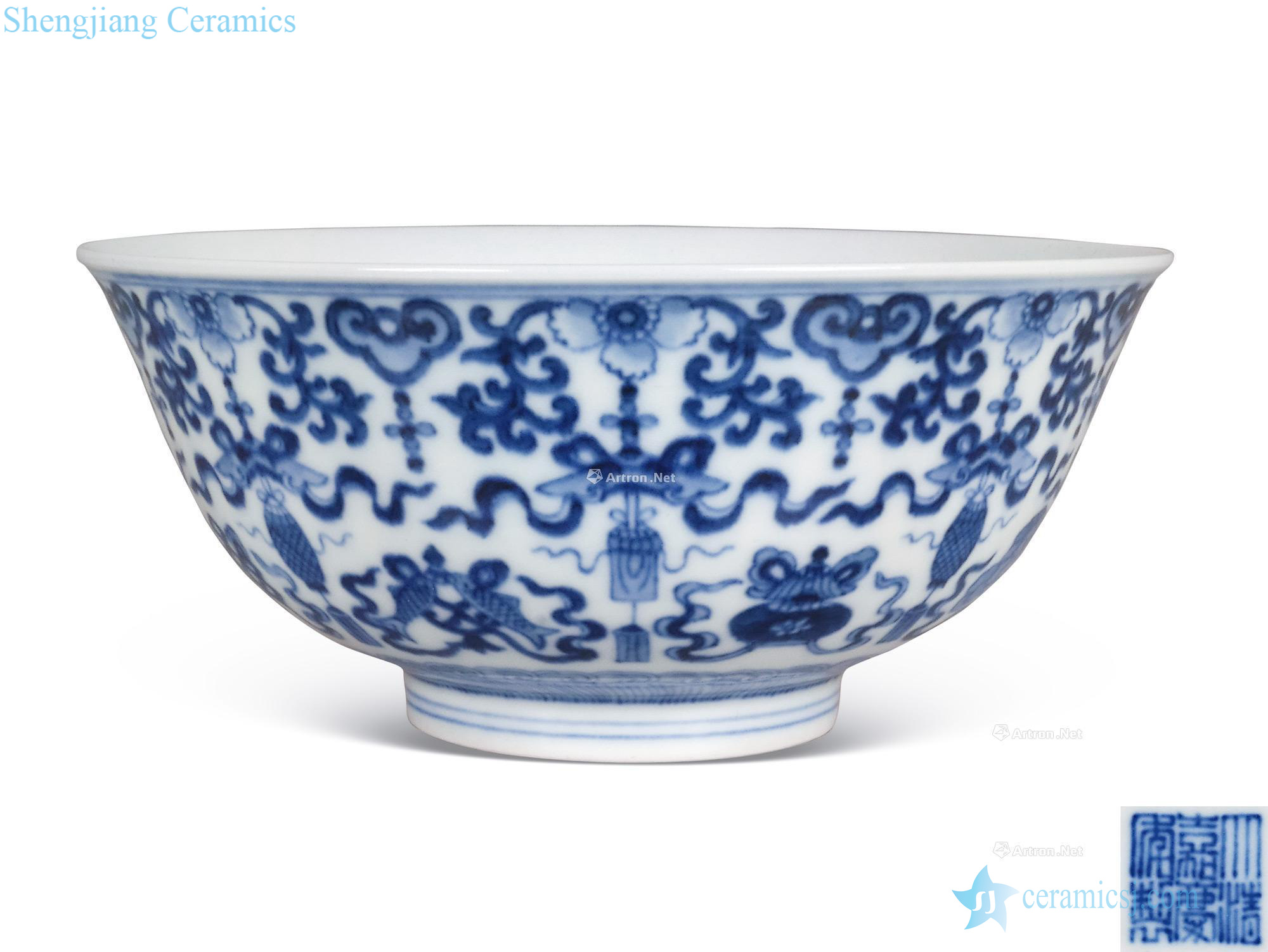 Qing jiaqing Blue and white sweet grain 盌