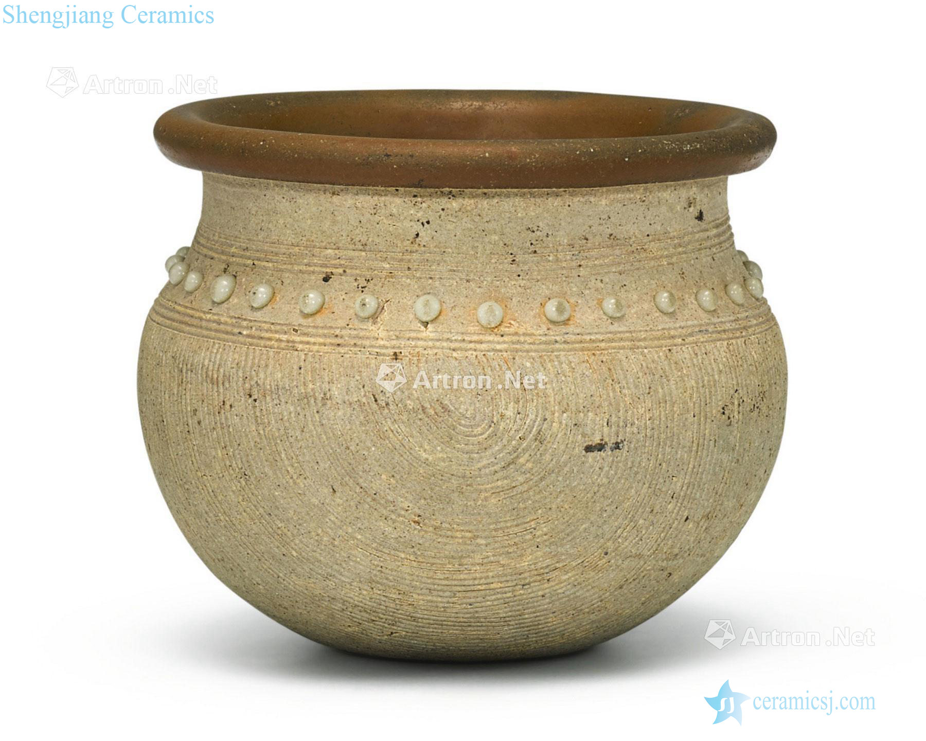 The southern song dynasty to yuan Ganzhou brown glaze nail LiuDou grain milk cans