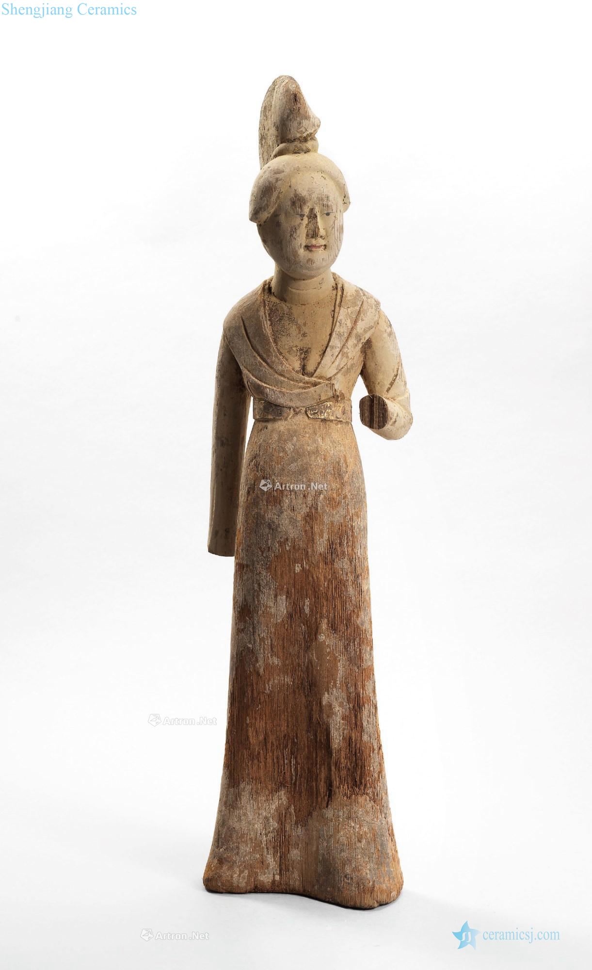 Tang painting female wooden figurines