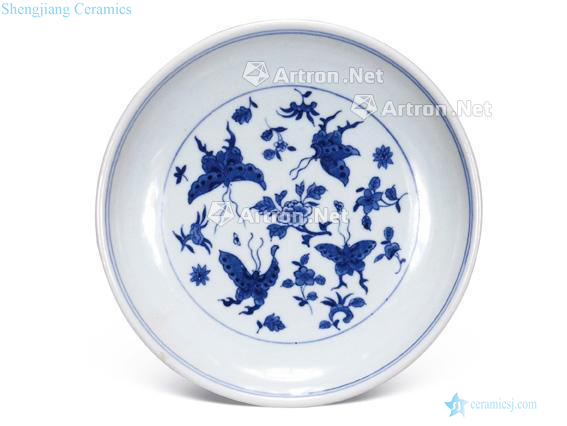 qing Blue and white recent tray