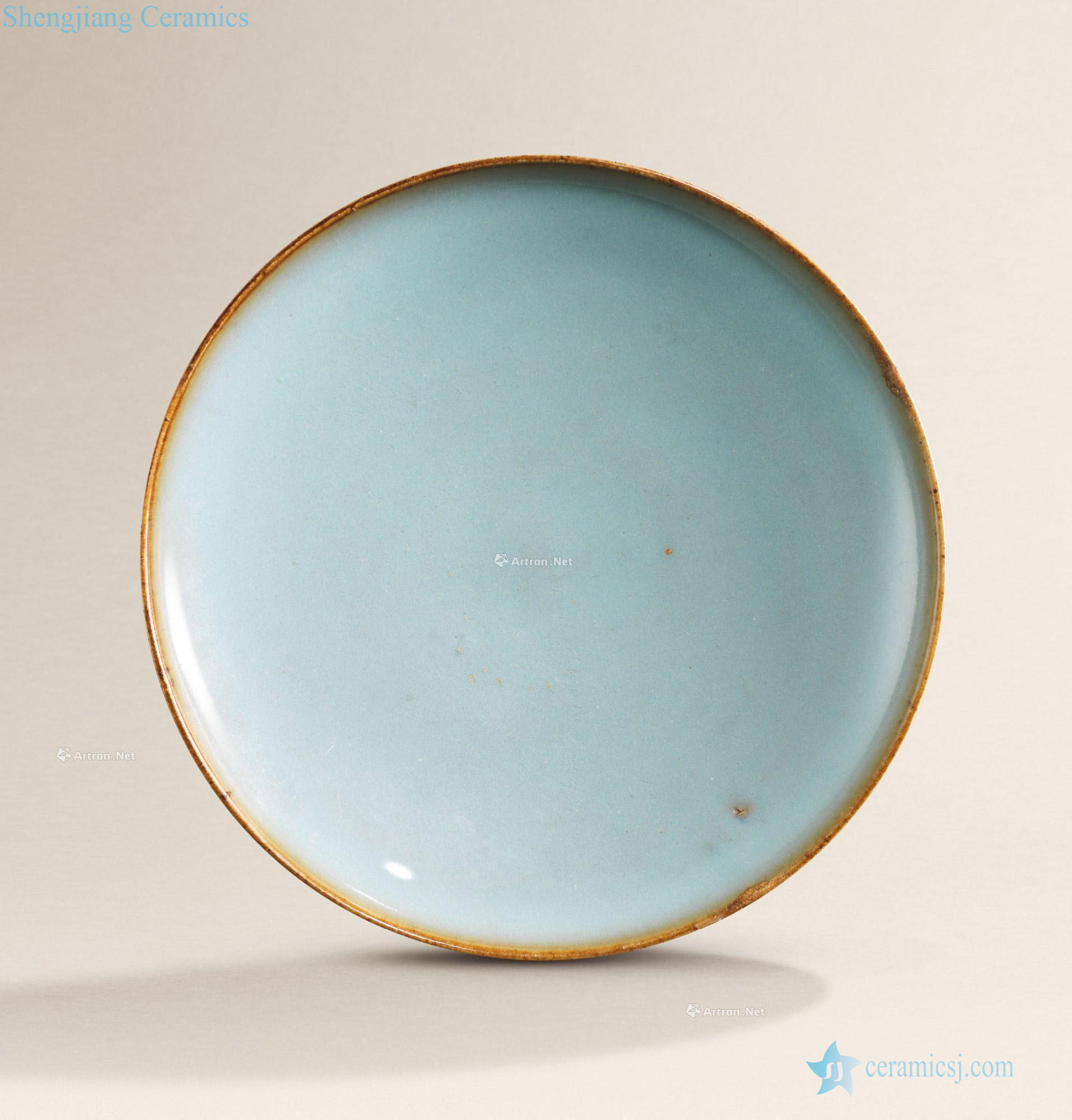 Northern song dynasty/gold Sky blue glaze platter masterpieces