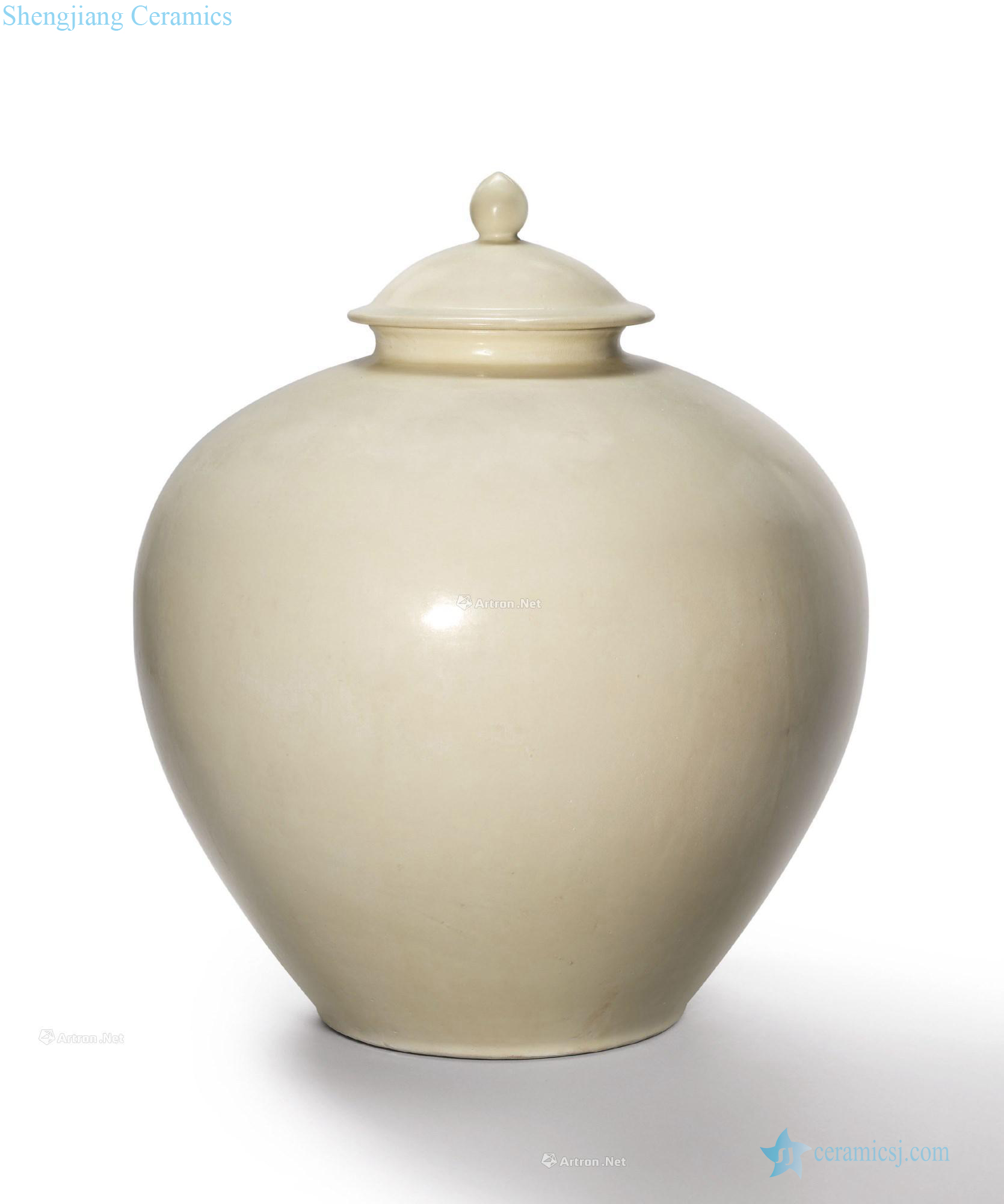 Tang white glaze cover pot