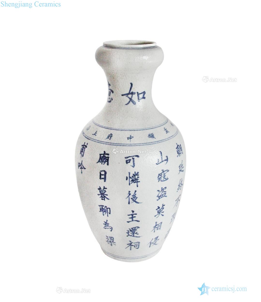 Chao meng-fu Blue and white papers and bottles of garlic