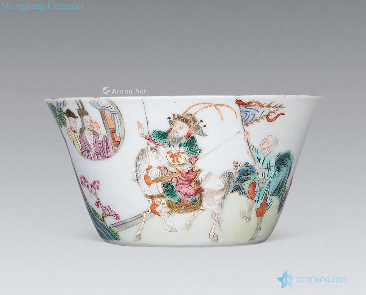 Mid qing pastel west chamber cup water chestnuts