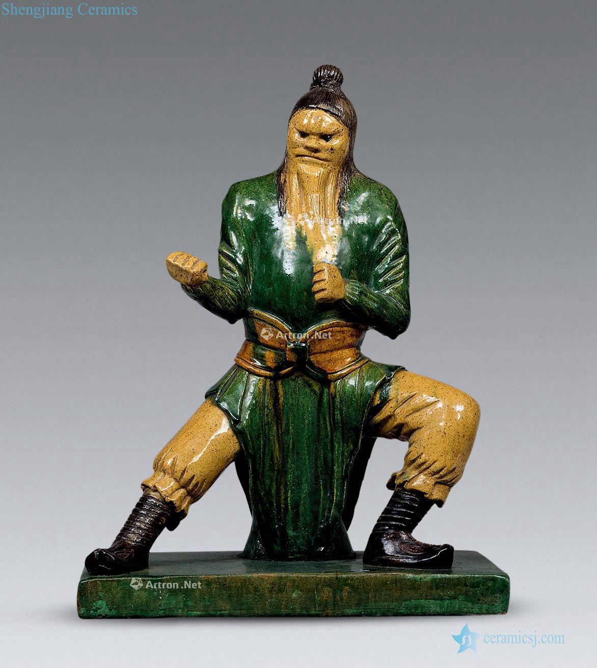 Ming Three-color samurai sculpture conference semifinals