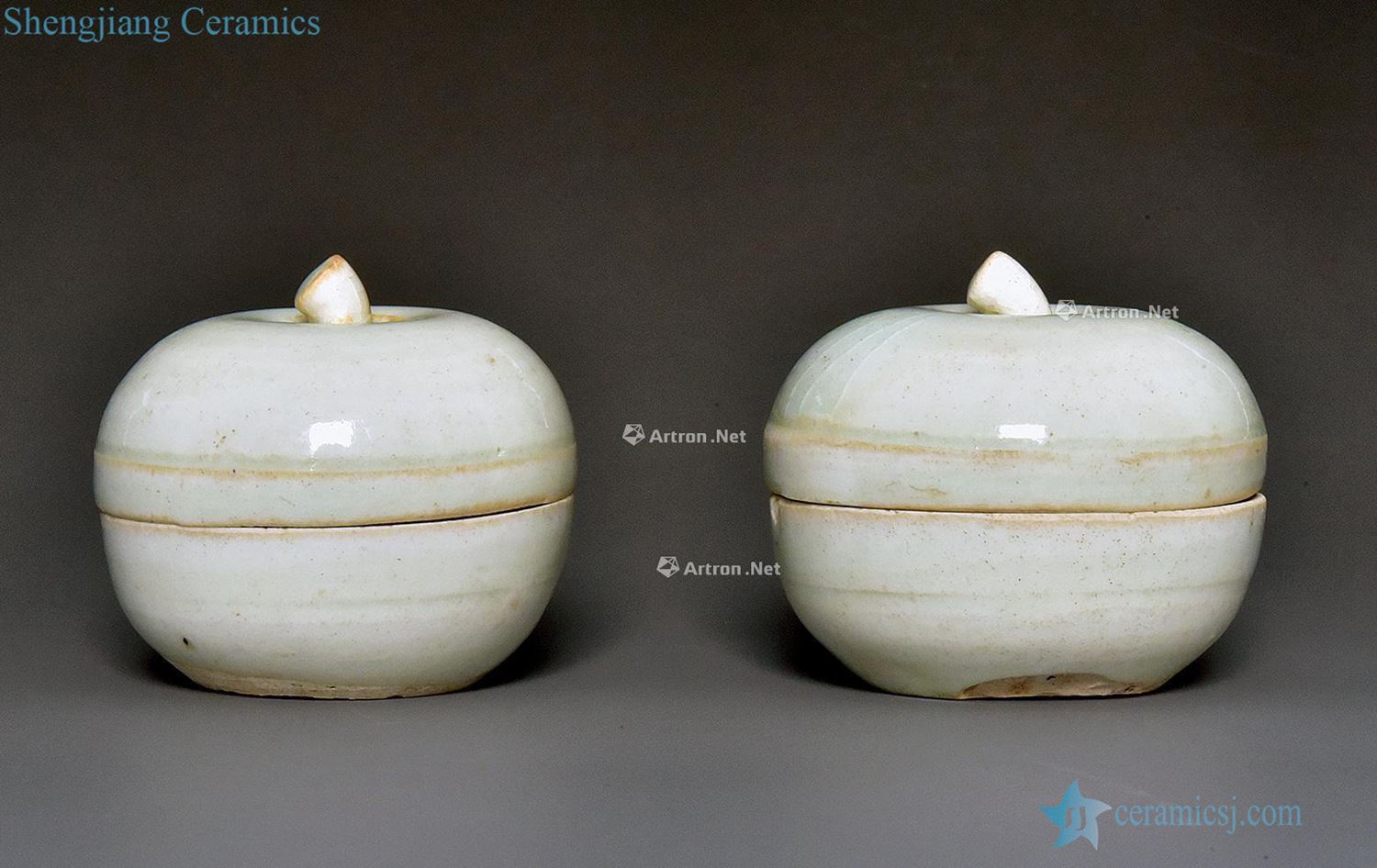 The southern song dynasty blue white glazed apples cartridges (a)