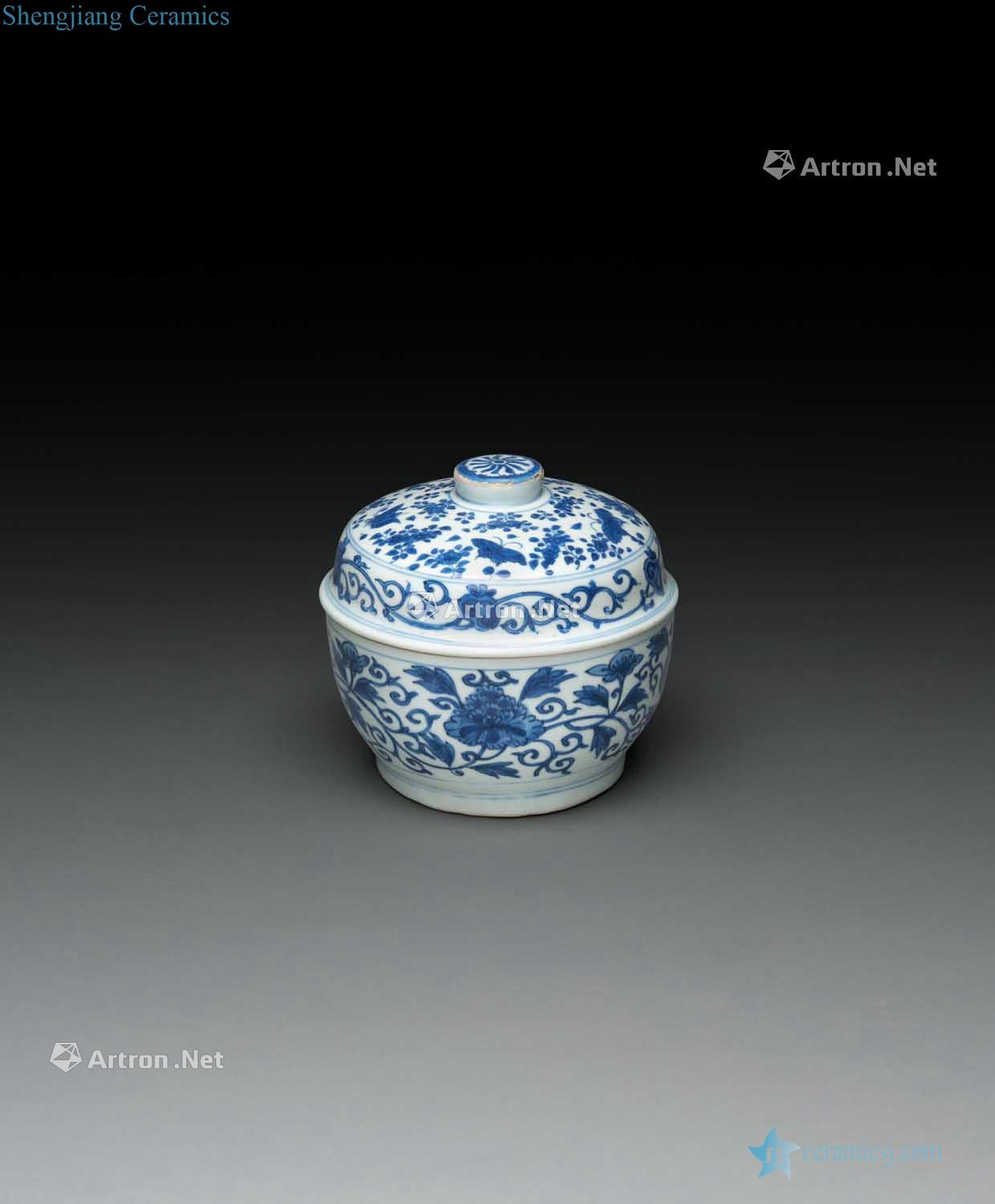 The Ming and qing dynasties transition In the 17th century mid - Blue and white dome box