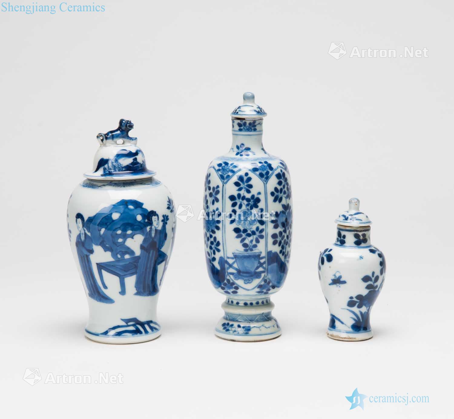 The qing emperor kangxi porcelain bottle cover three parts