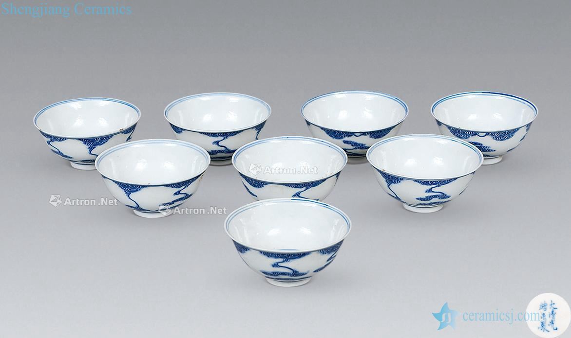 guangxu Blue and white xiangyun bowl (eight)