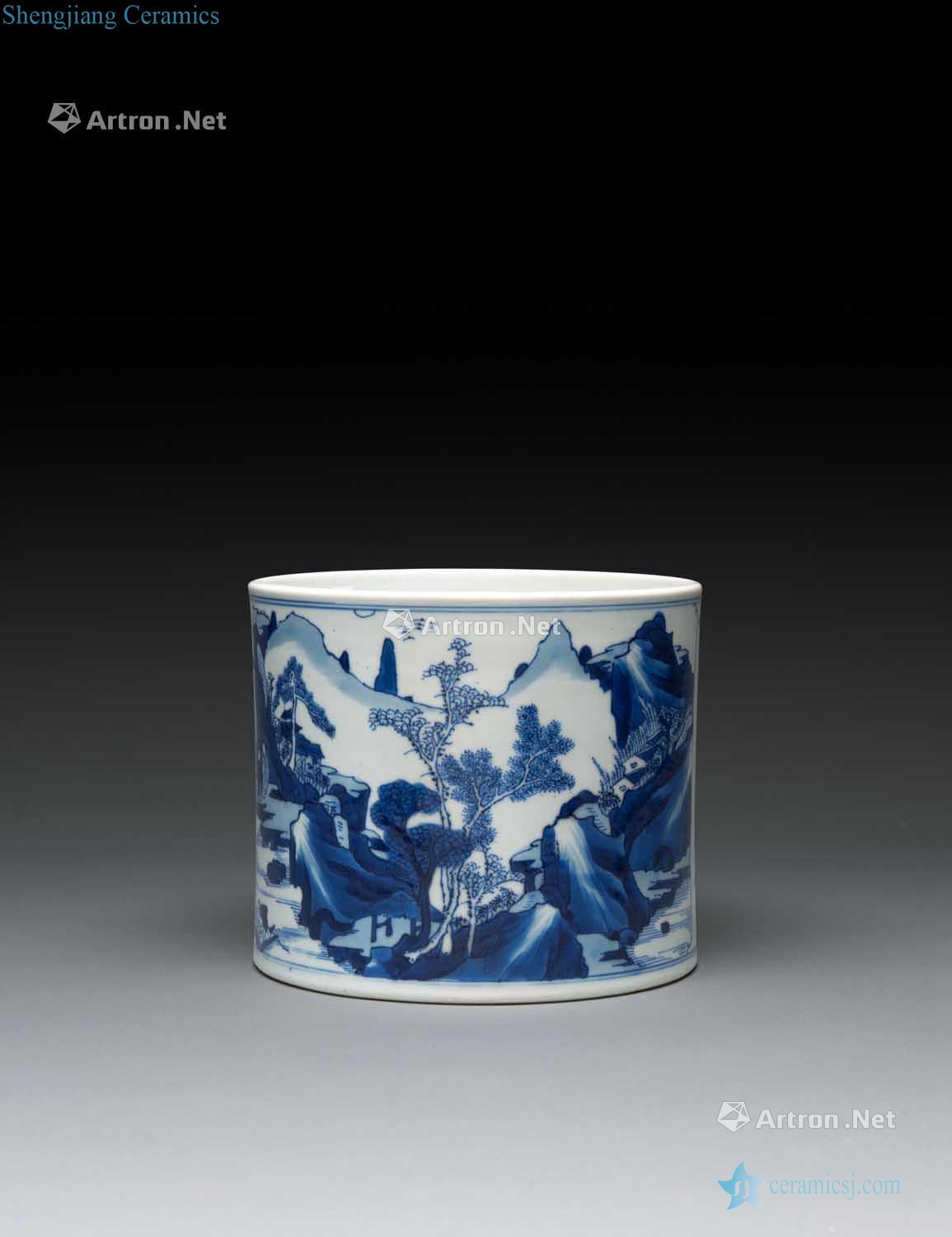 The qing emperor kangxi porcelain brush pot
