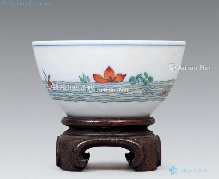 The qing emperor kangxi Bucket color lotus tea cups