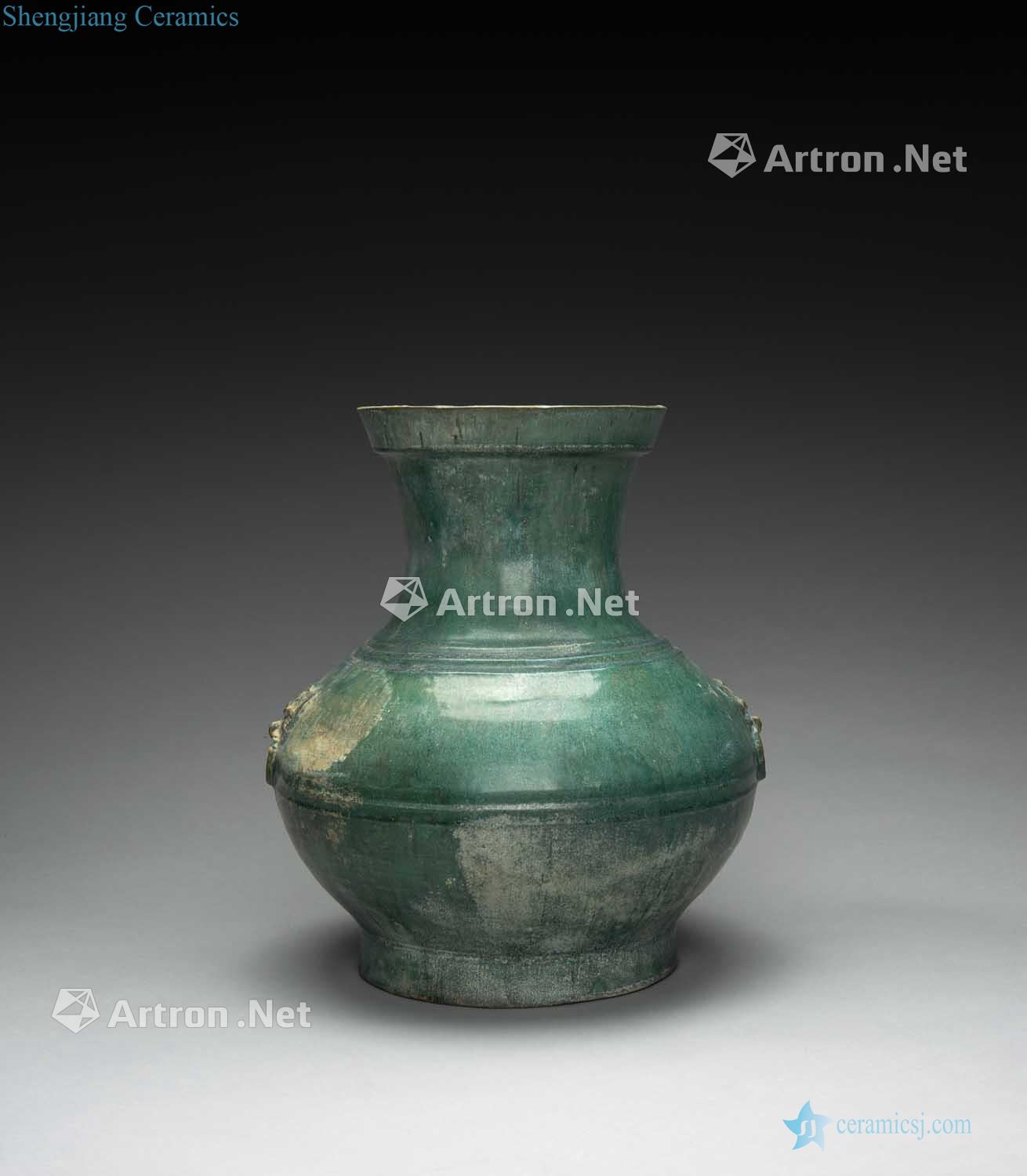 The western han dynasty green glazed pot