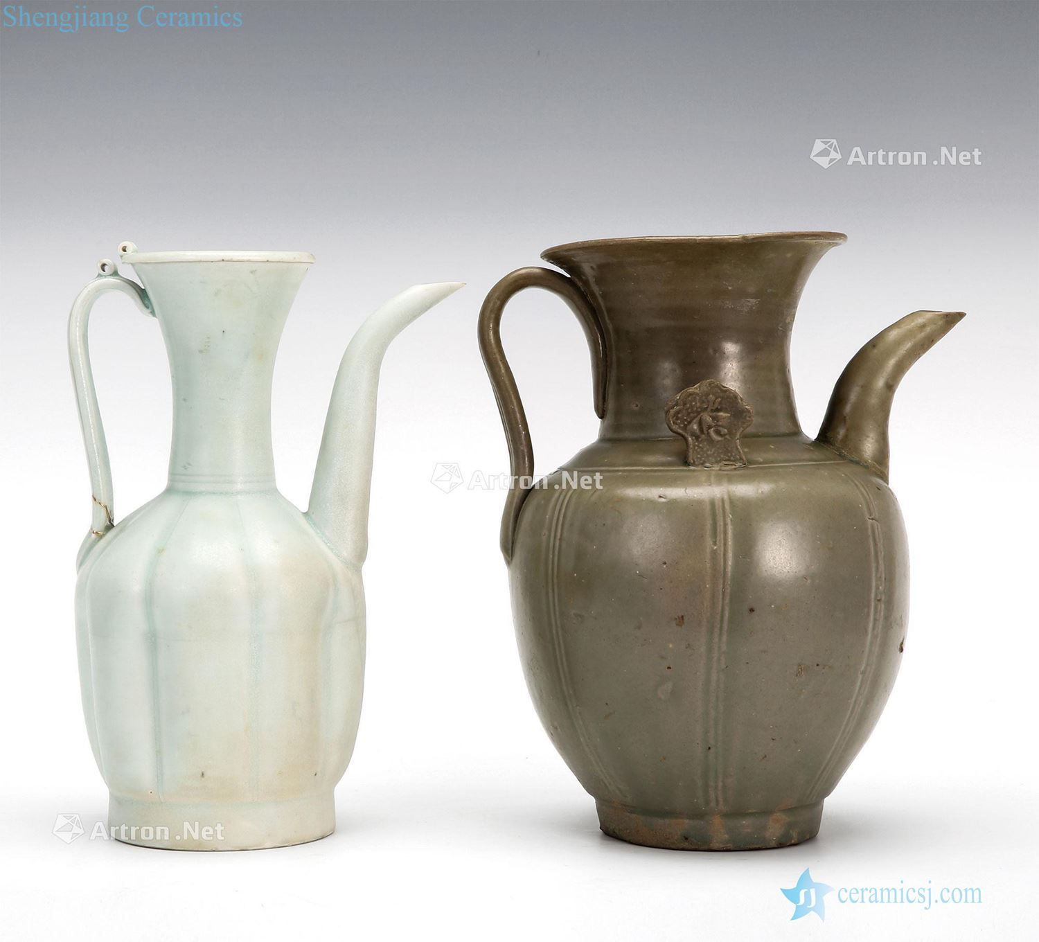 Song shadow green ・ the kiln melon leng ewer (two)