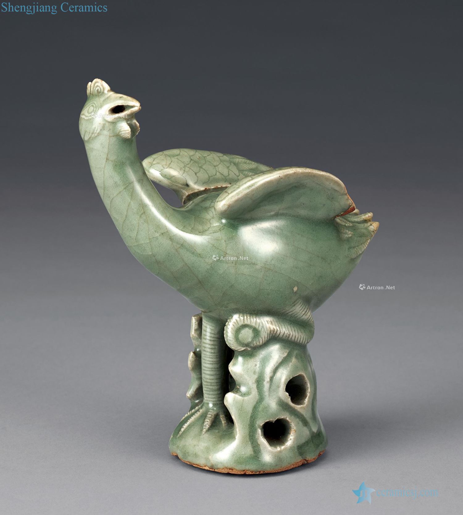 Ming Longquan celadon celadon chicken furnishing articles