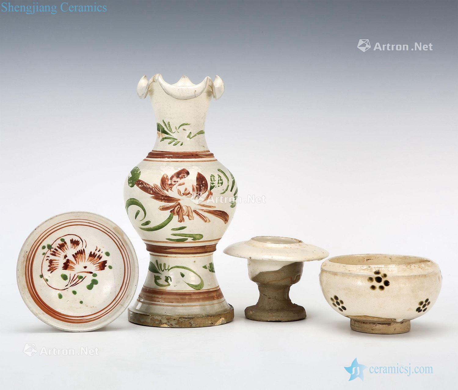 Song magnetic state kiln white glaze line furnace ・ water cheng and other (four pieces)