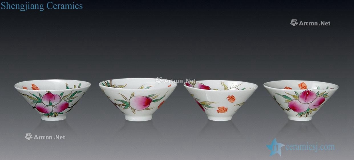 In the qing dynasty thin foetus enamel peach is perfectly playable cup (4)