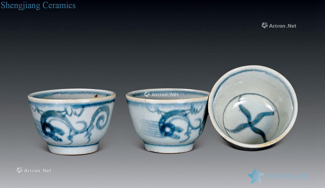 In the Ming dynasty Green plants and three cups (3)