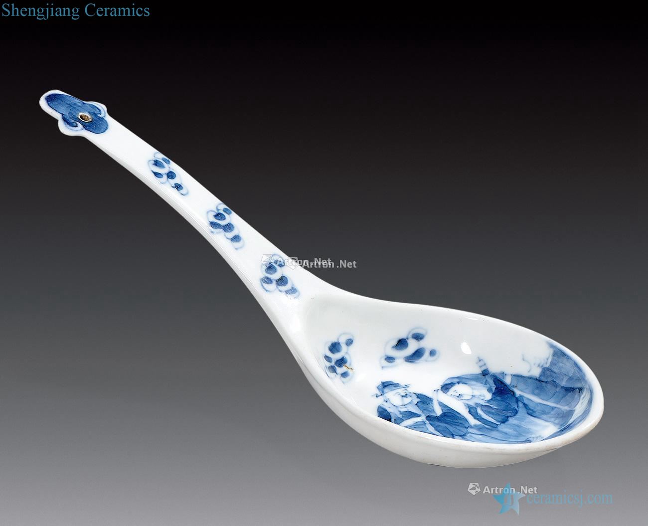 qing Blue and white spoon samsung characters