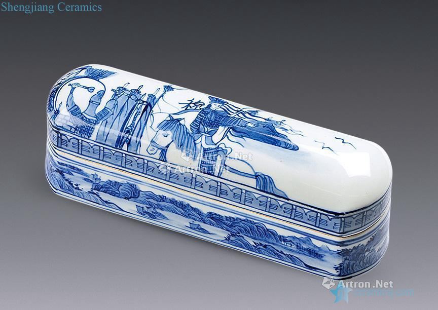 Qing long stories of blue and white color box